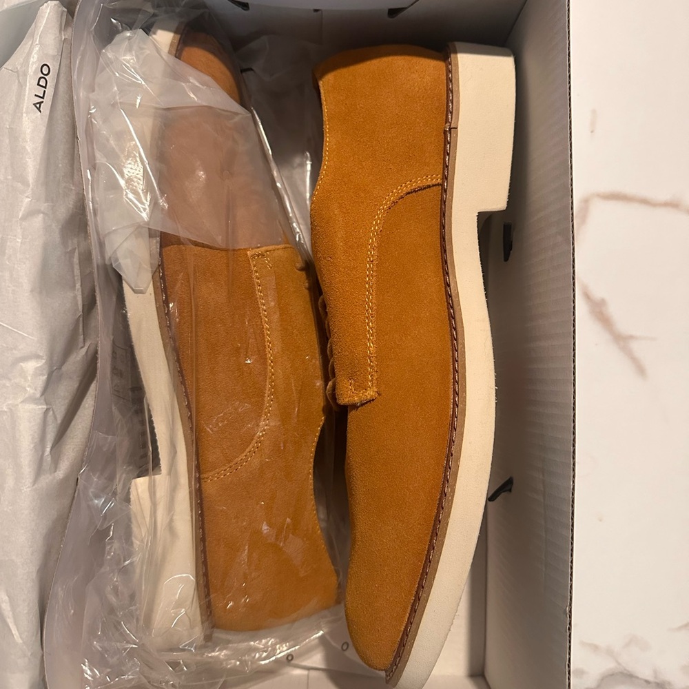 Aldo Men's Mustard Suede Oxfords